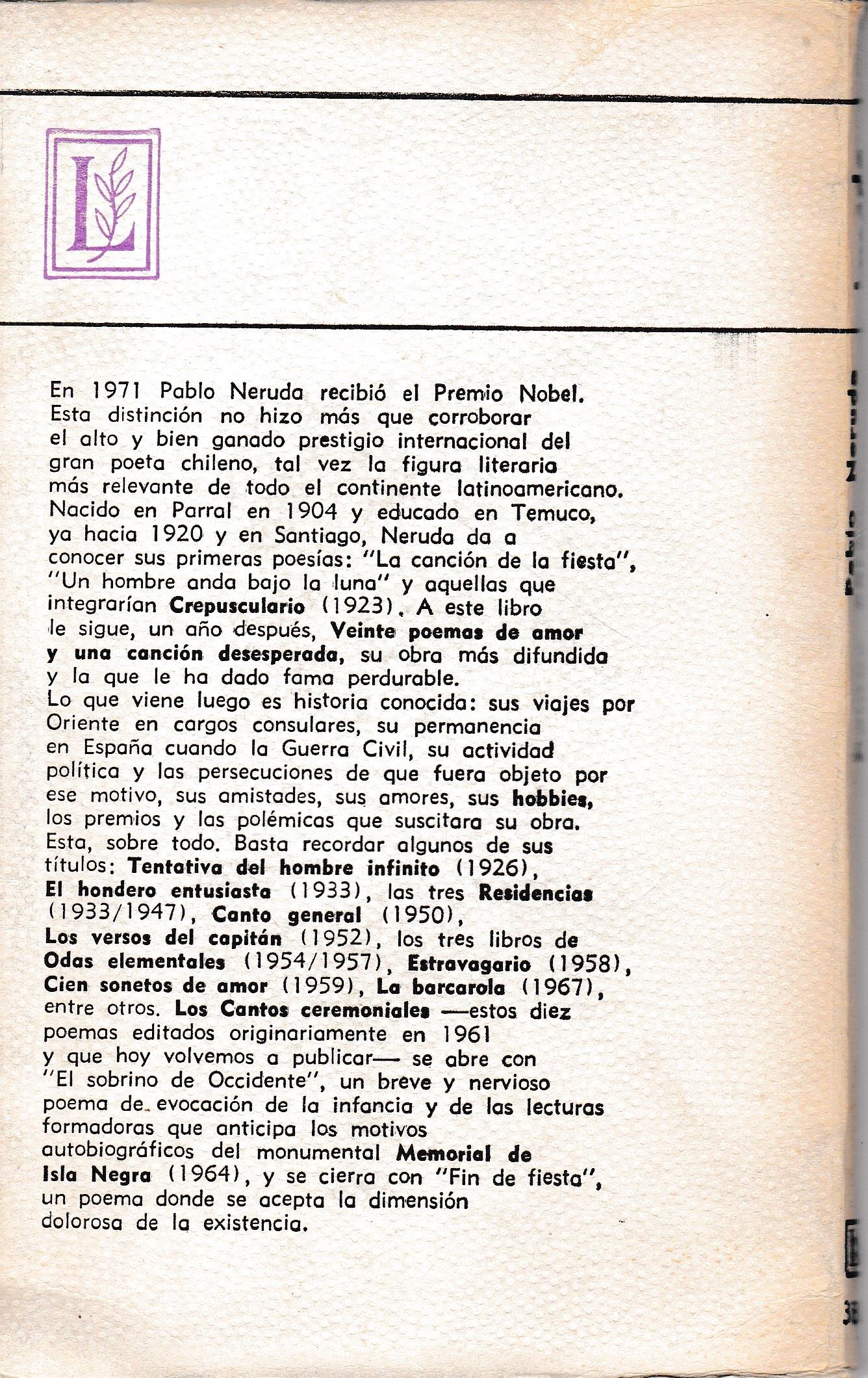 Cantos cerimoniales