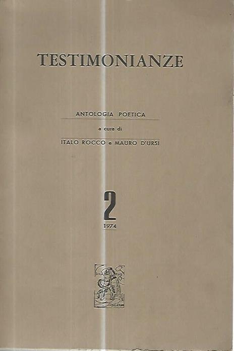 Testimonianze. Antologia poetica - Italo Rocco - copertina