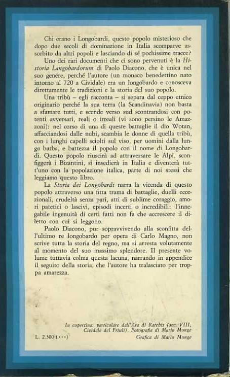 Storia dei longobardi - Paolo Diacono - 2
