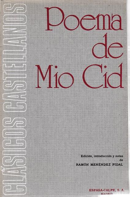Poema de Mio Cid - Ramón Menéndez Pidal - copertina