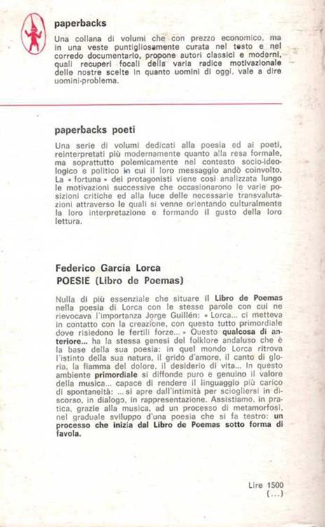 Poesie. Testo spagnolo a fronte - Federico García Lorca - 2