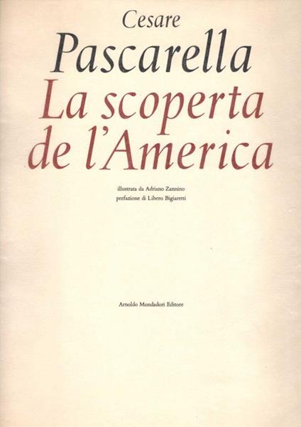 La scoperta de l'America - Cesare Pescarella - copertina