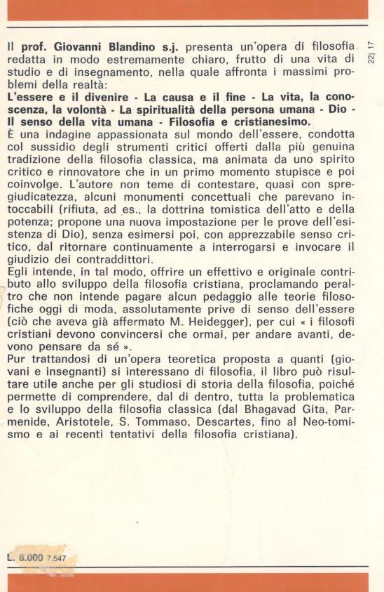 I massimi problemi dell'essere