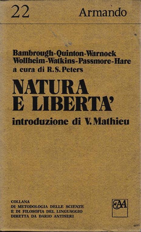 Natura e libertà - copertina