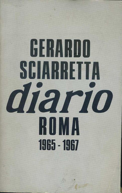 Diario. Volume I - copertina