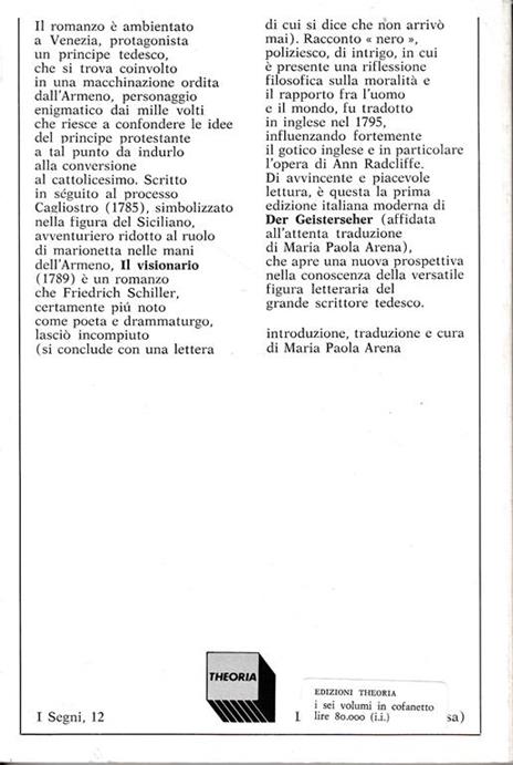 Il visionario - Friedrich Schiller - 2