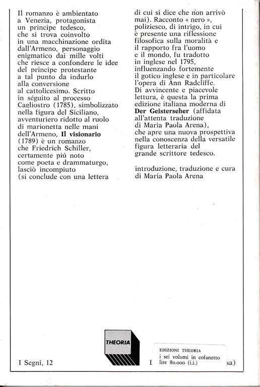Il visionario - Friedrich Schiller - 2