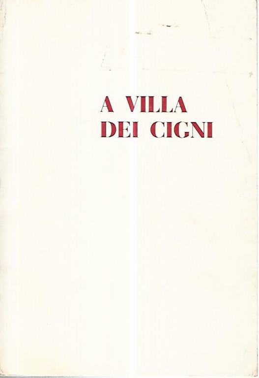 A villa dei cigni - copertina