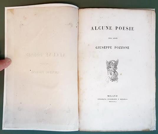 Alcune Poesie Dell'Abate Giuseppe Pozzone Di: Giuseppe Pozzone - copertina