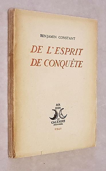 De L'Esprit De Conquete - Benjamin Constant - copertina