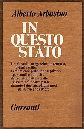 In questo Stato - Alberto Arbasino - copertina