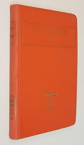 Leopardi Prose Con Uno Studio Di Pietro Giordani - Giacomo Leopardi - copertina