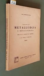 Lezioni Di Metallurgia E Metallografia Metalli E Leghe Non Ferrose Testo Di: A Cura Dell'Ing. G. Serravalle