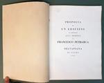 Proposta Di Un Edifizio Da Costruirsi Alla Memoria Di Francesco Petrarca In Silvapiana Di Ciano Di: Nicola Bettoli