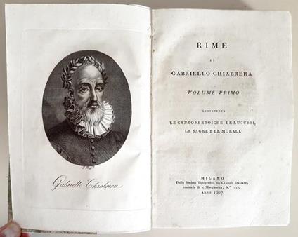 Rime Di Gabriello Chiabrera (Volumi I, Ii E Iii) - Gabriello Chiabrera - copertina