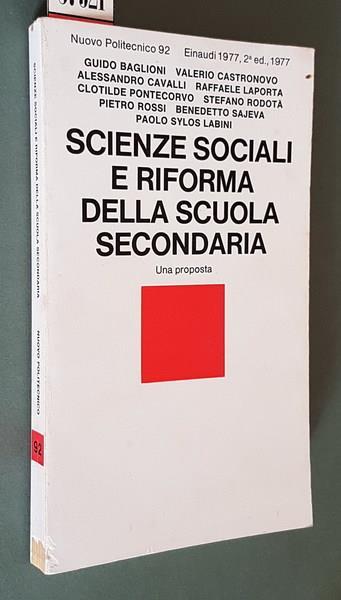 Scienze Sociali E Riforma Della Scuola Secondaria Una Proposta - copertina