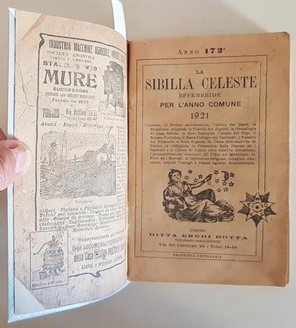 La Sibilla Celeste Effemeride Per L'Anno Comune 1921 (Anno 172.) - copertina