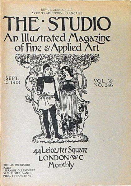 The Studio An Illustrated Magazine Of Fine E Applied Art Vol. 59 N. 246 (15 Sept. 1913) Di: Edited By Charles Holme - copertina