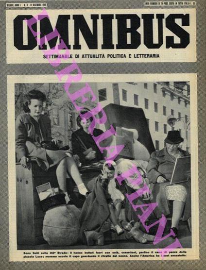 Omnibus. Settimanale di attualità politica e letteraria - copertina