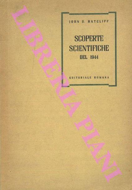 Scoperte scientifiche del 1944 - copertina