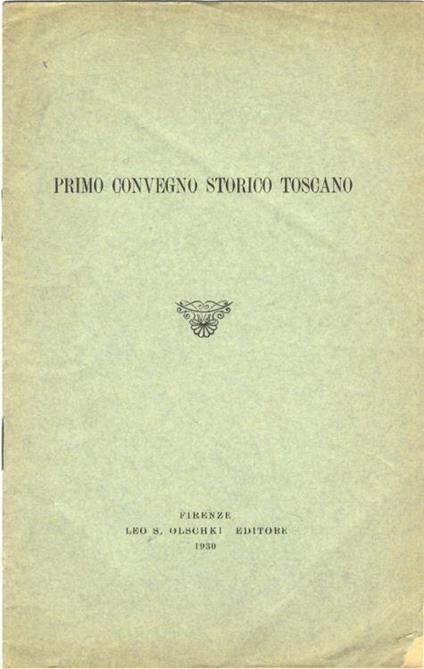 PRIMO Convegno Storico Toscano - copertina