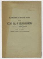 Illustrazione di due progetti di concorso per la facciata della R. Basilica Laurenziana distinti con l'epigrafi S. Antonio di Padova - S. Francesco d'Assisi