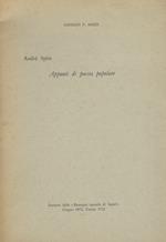 André Spire. Appunti di poesia popolare