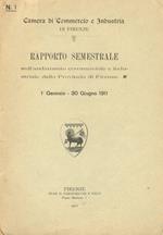Rapporto semestrale sull'andamento commerciale e industriale della Provincia di Firenze. 1° Gennaio - 30 Giugno 1911
