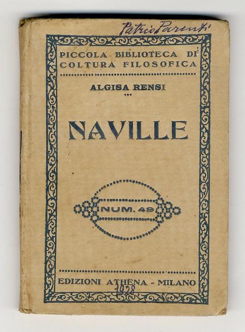 Ernesto Naville - Algisa Rensi - copertina