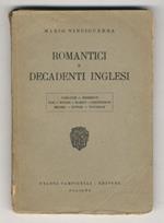 Romantici e decadenti inglesi. (Carlyle - Emerson - Poe - Wilde - Hardy - Stevenson - Moore - Synge - Vaughan)