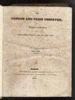 LONDON (THE) and Paris Observer or weekly chronicle of Literature, Science, and the Fine Arts. Vol. XXI. 1845 dal n. 1028 del 5 gennaio 1845 al n. 1079 del 28 dicembre 1845. Annata completa