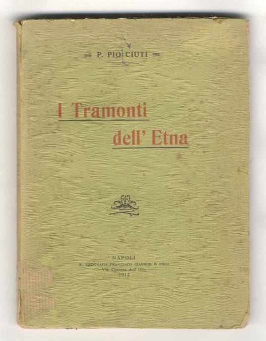 I tramonti dell'Etna - Pio Ciuti - copertina