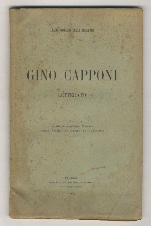 Gino Capponi letterato - copertina