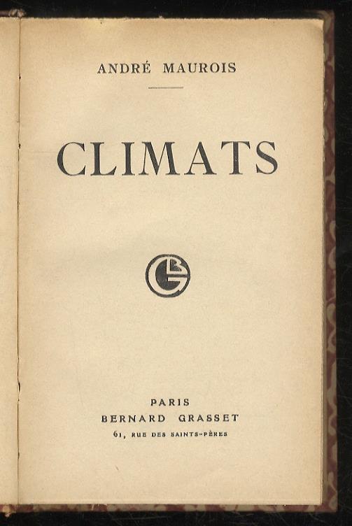 Climats - copertina