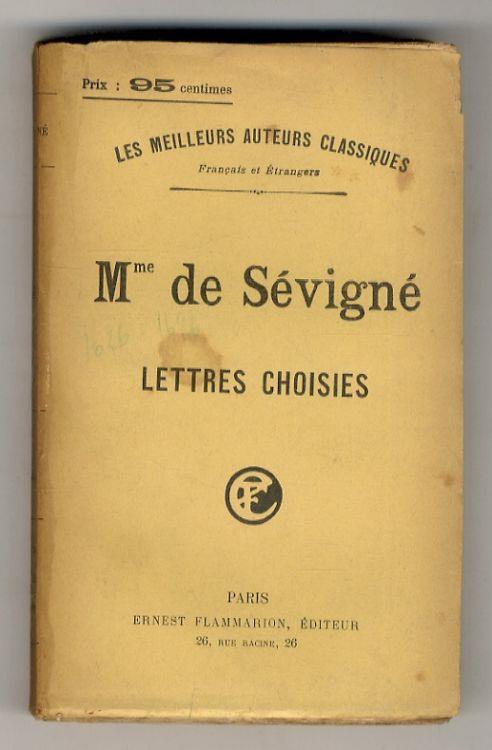 Lettres choisies - copertina