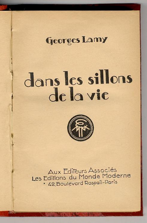 Dans les sillons de la vie - Georges Lahy - copertina