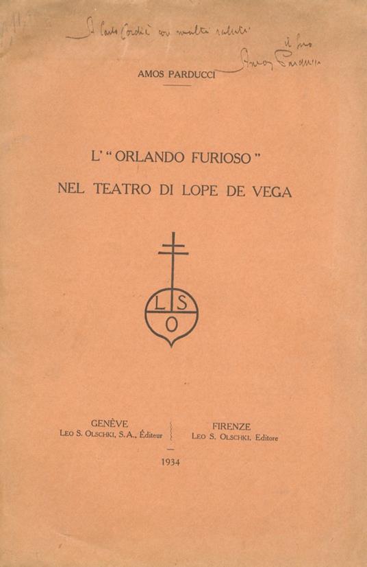 L' Orlando Furioso nel teatro di Lope de Vega - Amos Parducci - copertina