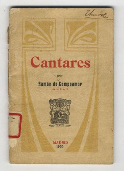 Cantares - Ramon de Campoamor - copertina