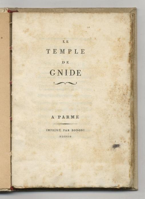 Le Temple de Gnide - copertina