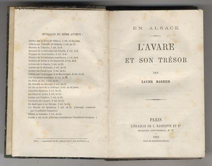 En Alsace. L'Avare et son trésor - Xavier Marmier - copertina