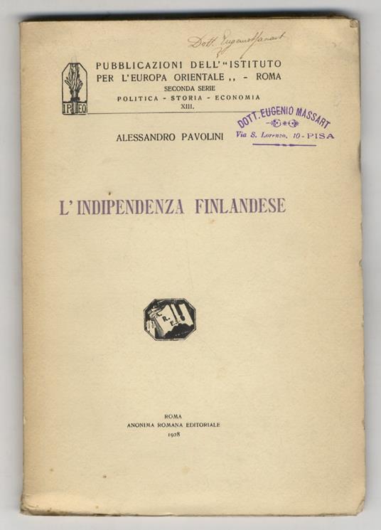 L' indipendenza finlandese - Alessandro Pavolini - copertina