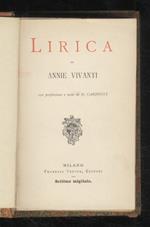 Lirica di Annie Vivanti. Con prefazione e nota di G. Carducci