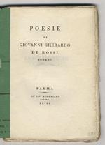 Poesie di Giovanni Gherardo De Rossi, romano