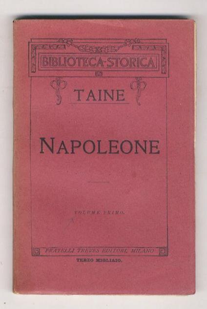 Napoleone e il Regime moderno - Hippolyte Taine - copertina