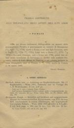 Piccolo contributo alla bibliografia degli artisti dell'Alto Adige