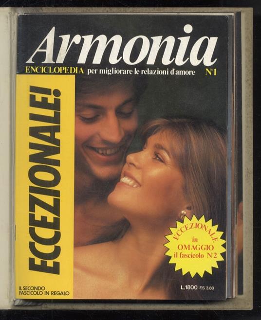 ARMONIA. Enciclopedia per migliorare le relazioni d'amore. Volume primo: fascicoli da 1 a 12 - copertina