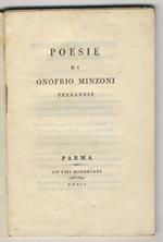 Poesie di Onofrio Minzoni, ferrarese
