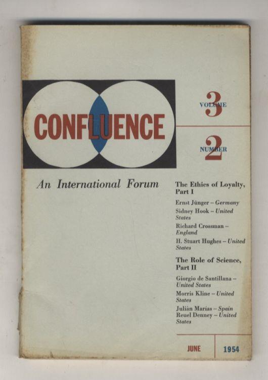 Confluence. An International Forum. Published under the auspices of Summer School of Arts and Sciences and of Education of Harvard University [...] Editor Henry A. Kissinger. Vol. 3, 1954: number 2, June - copertina