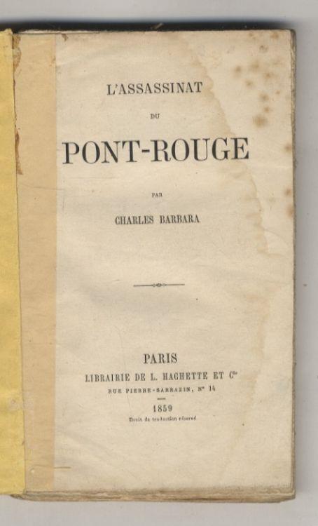 L' Assassinat du Pont-Rouge - Charles Barber - copertina