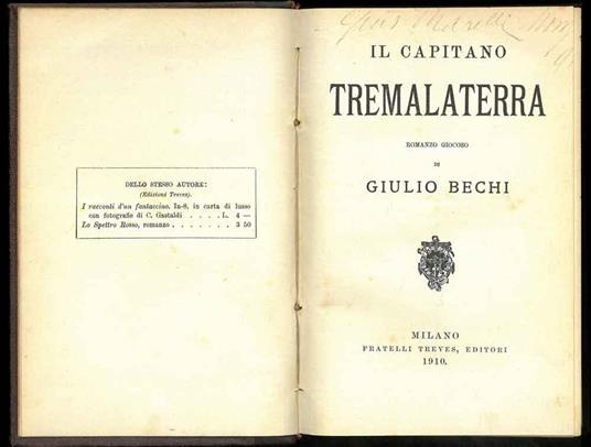 Il capitano Tremalaterra. Romanzo giocoso - Giulio Bechi - copertina